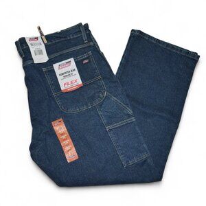 Dickies Men's Size 42x30 Carpenter Jeans Loose Fit Dark Wash Denim NWT